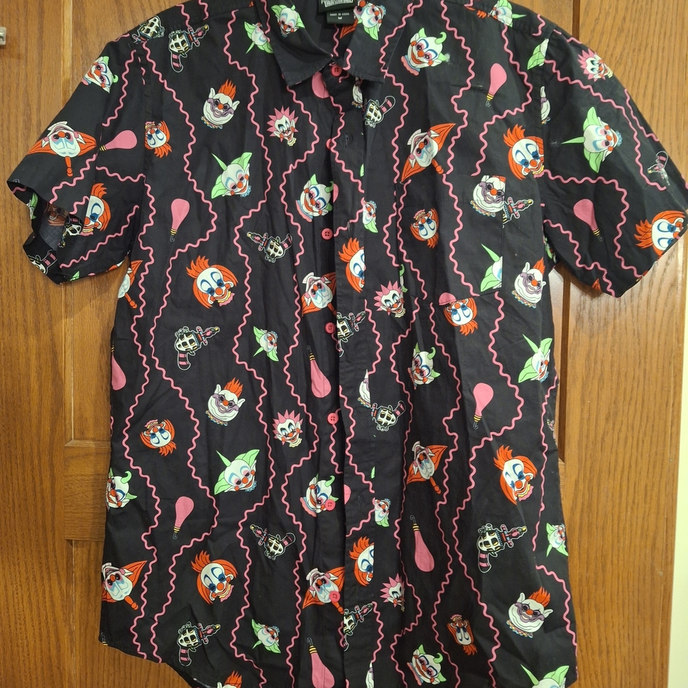 Vibrant Clown Print Casual Shirt for Men